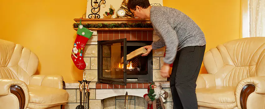 Rusted Metal Fireplace Restoration in Orange, Texas